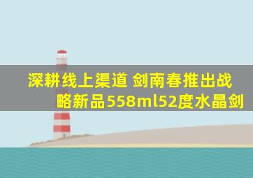 深耕线上渠道 剑南春推出战略新品558ml52度水晶剑